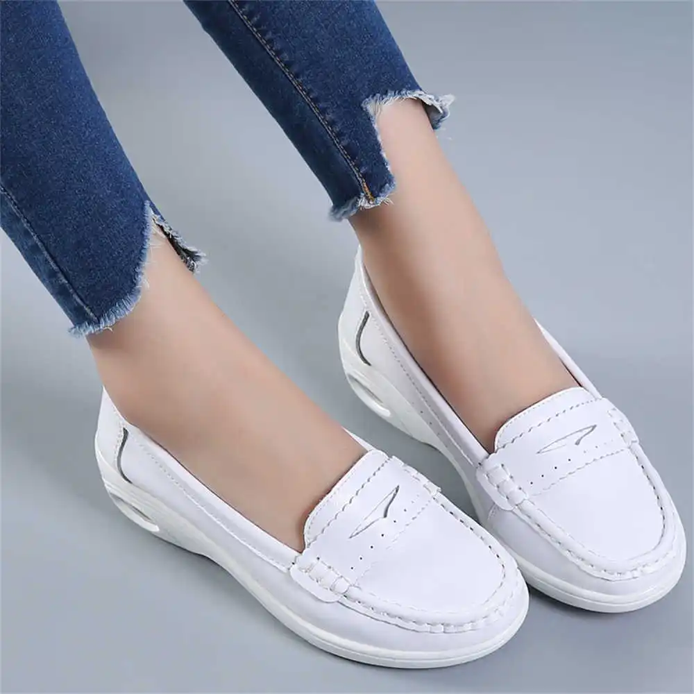 Streetwear Brand Design Ideas - Thick Sole Slipon White Trainers For