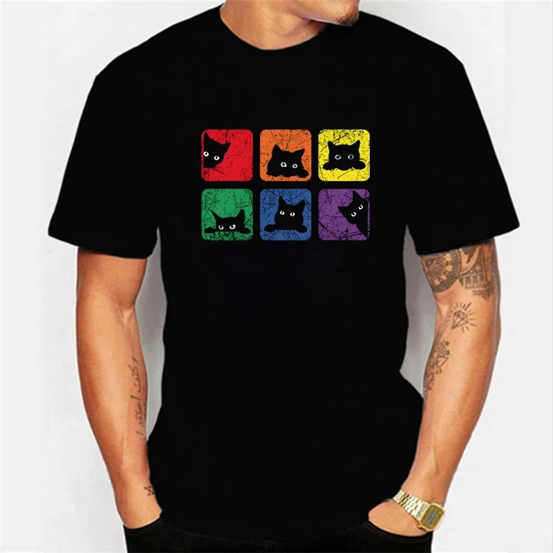 Streetwear Brand Cat - Short Sleeve Tees Men's T-shirt Pride