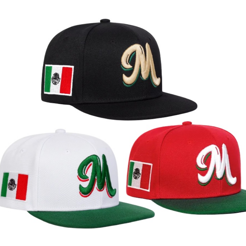 Streetwear Brand Beanie - M Letter Embroidered Snapback Baseball Cap,