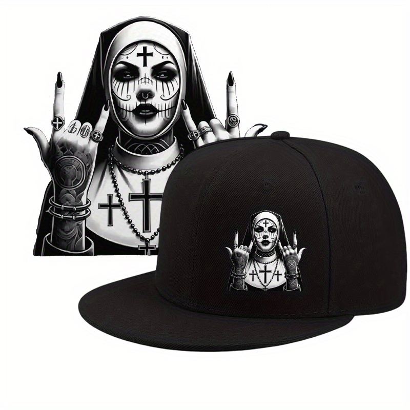 Streetwear Brand Beanie - Halloween Nun Print Design Trendy Baseball