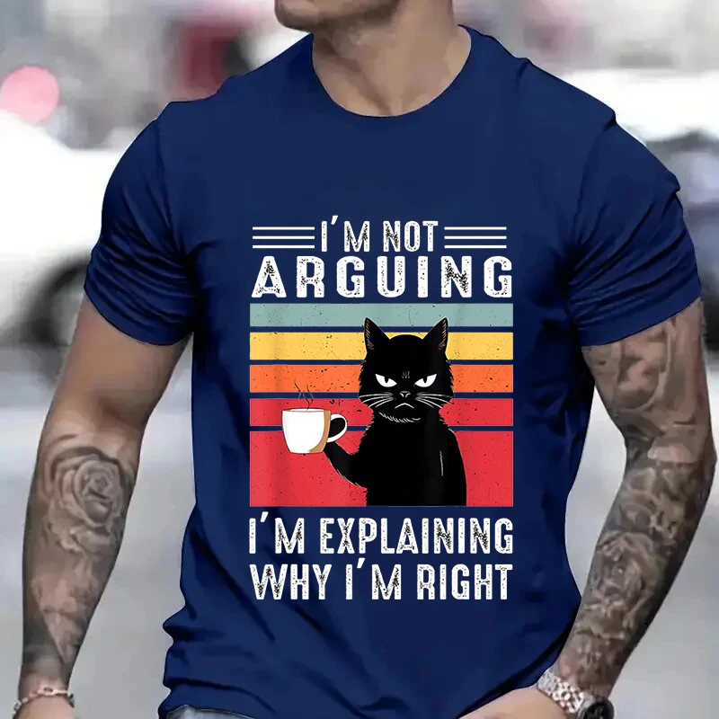 Streetwear Brand Cat - Funny Cat Coffee Tshirts Black Cat