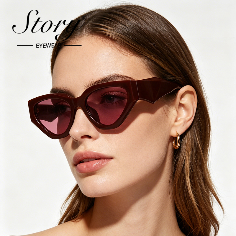 STORY Trendy Large Cat Eye Sun - Streetwear Brand Cat review and price