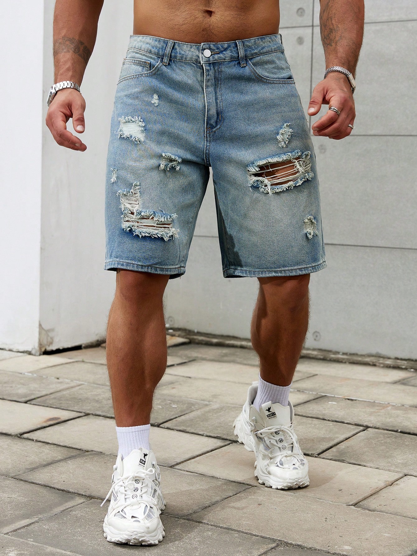 New Fashion Mens Ripped Short  - Streetwear Clothing Brand review and price