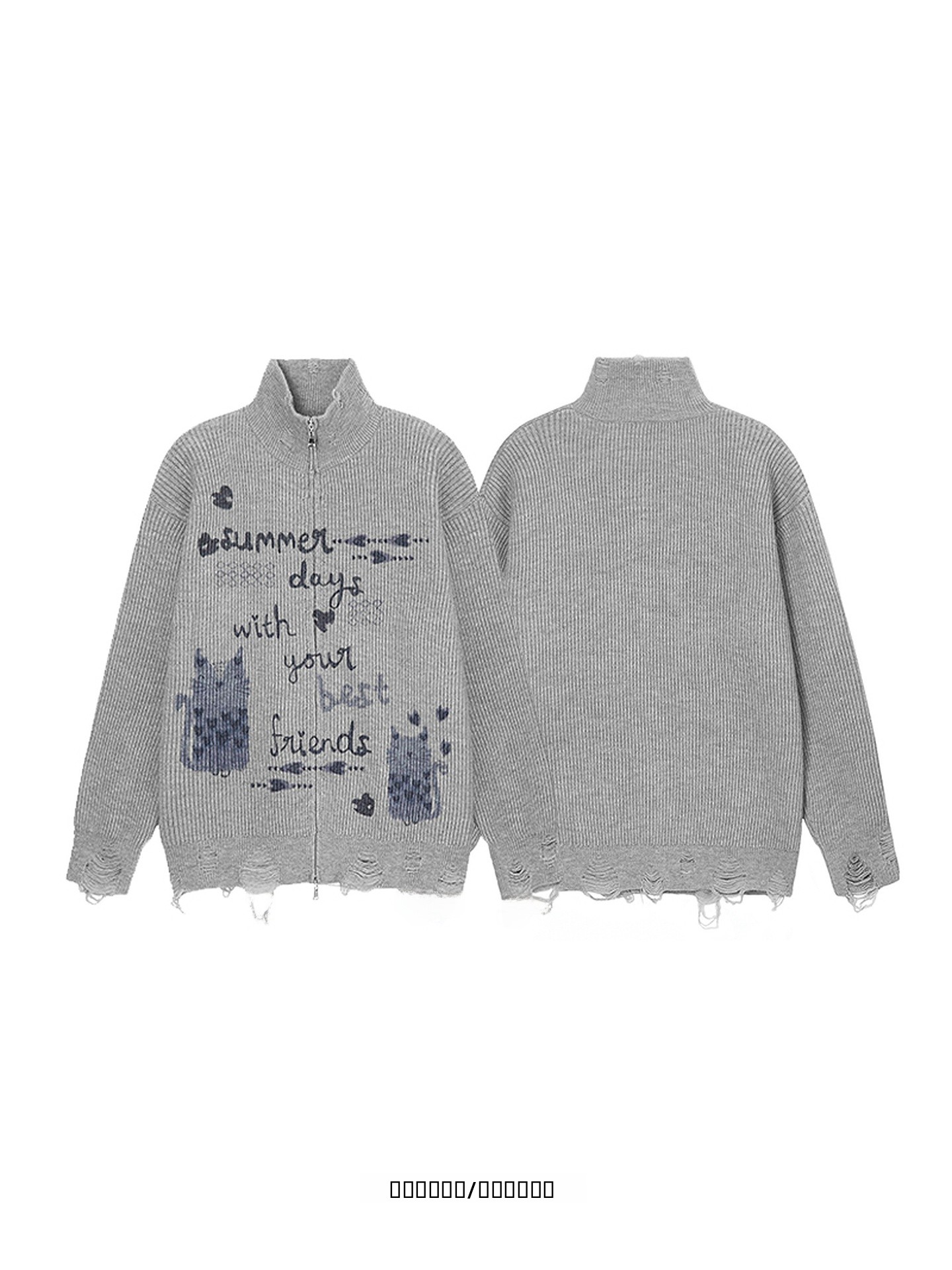 Loose Fit  Brand Open Cardigan - Streetwear Brand Designs review and price